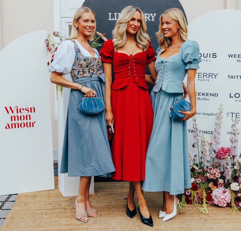 Guests in Dirndl at LIMBERRY's Wiesn, mon amour event in Munich, August 2026 (photo: LIMBERRY)